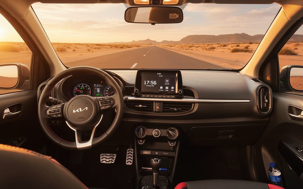 Kia Picanto 2023 interior view showing trim