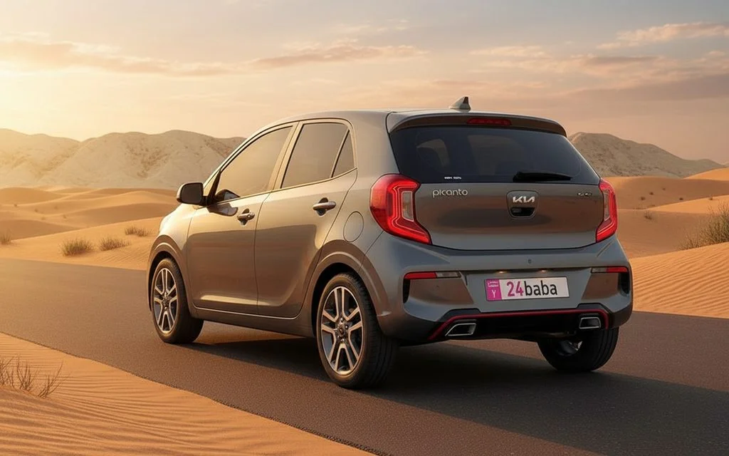 Kia Picanto 2023 Grey rear view showing taillights