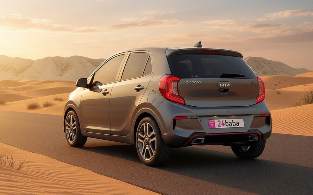Kia Picanto 2023 Grey rear view showing taillights