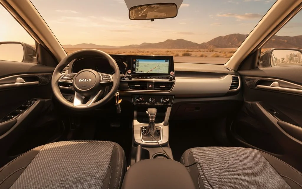 Kia Seltos 2023 interior view showing trim