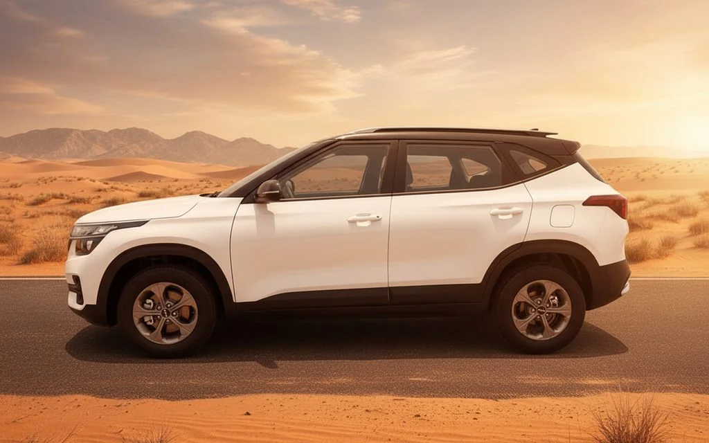 Kia Seltos 2023 White side profile