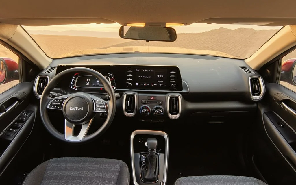 Kia Sonet 2023 interior view showing trim