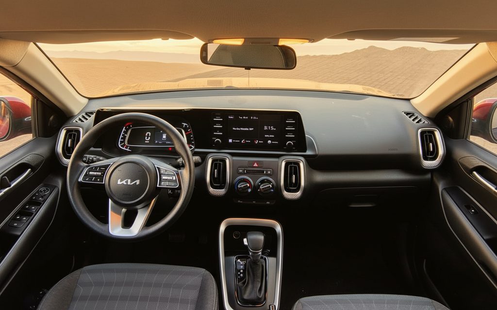 Kia Sonet 2023 interior view showing trim