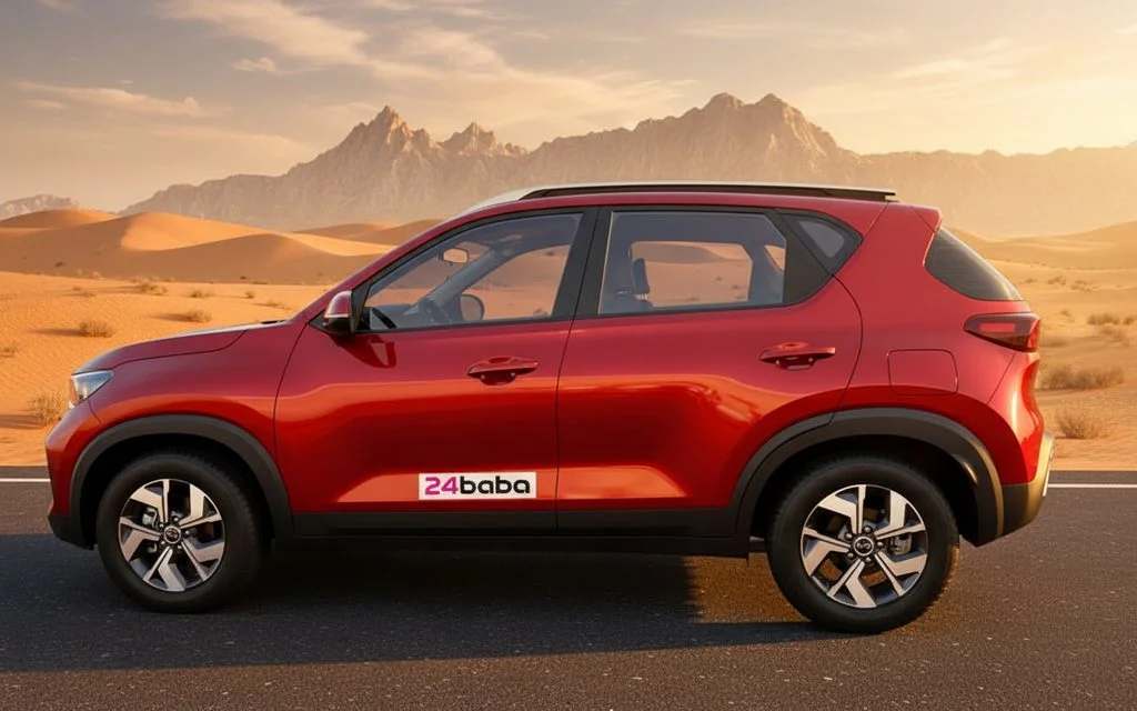 Kia Sonet 2023 Red side profile