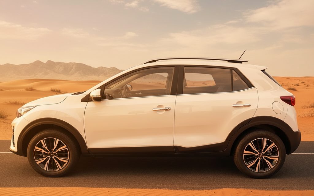 Kia Sonet 2024 White side profile