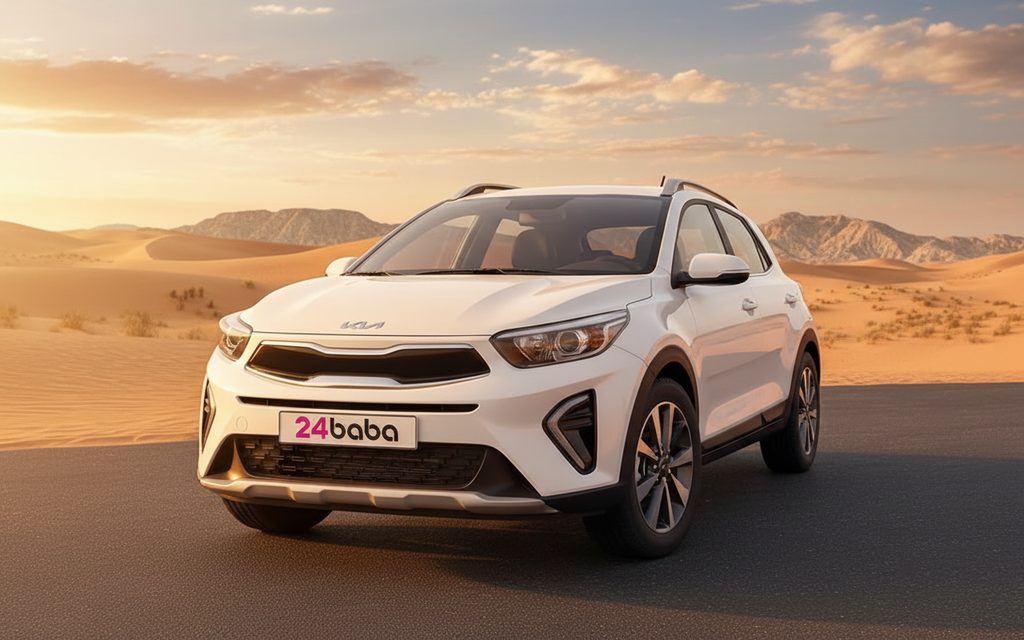 Kia Sonet 2024 White front view with headlights