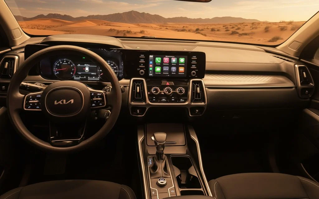 Kia Sorento 2022 interior view showing trim