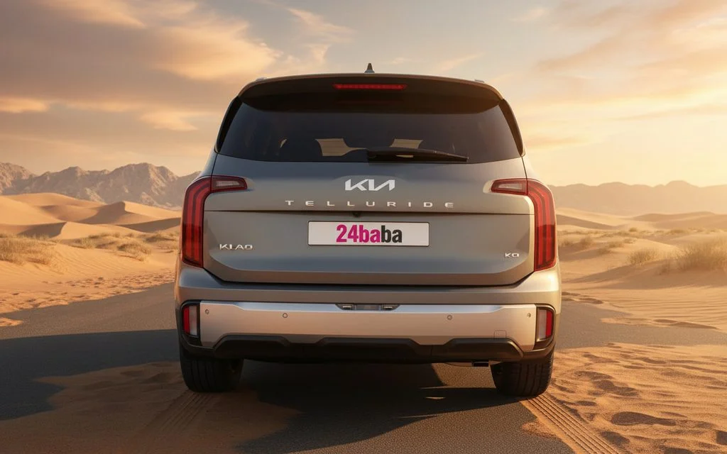 Kia Telluride 2024 Grey rear view showing taillights