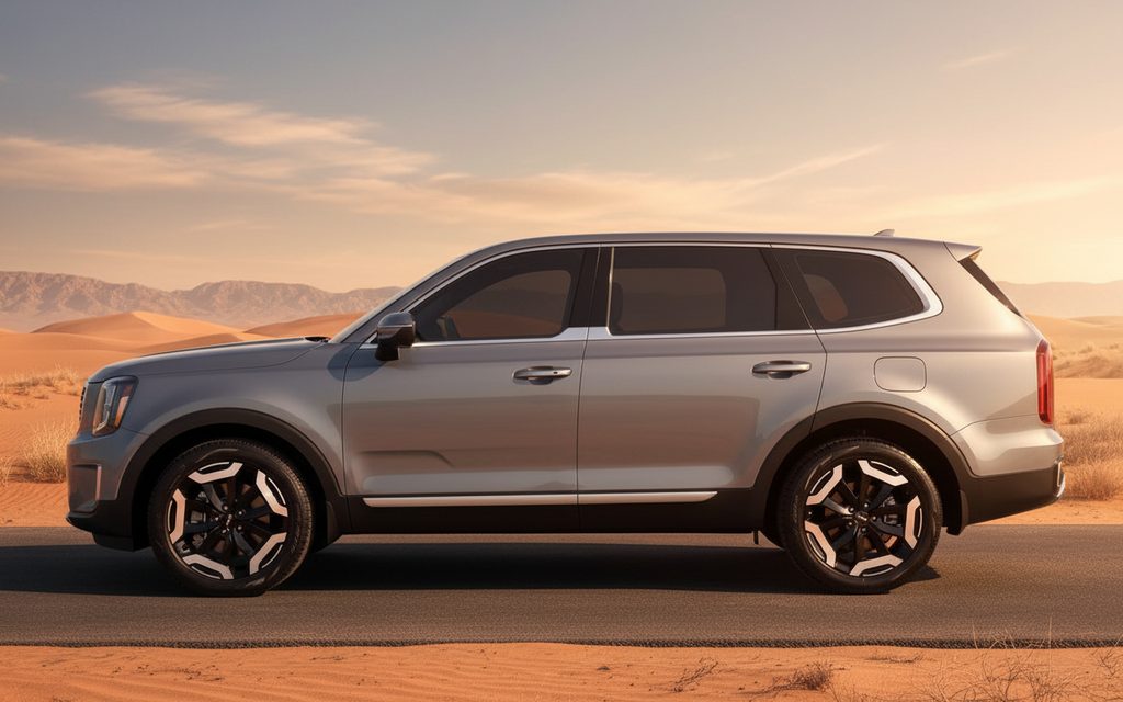 Kia Telluride 2024 Grey side profile