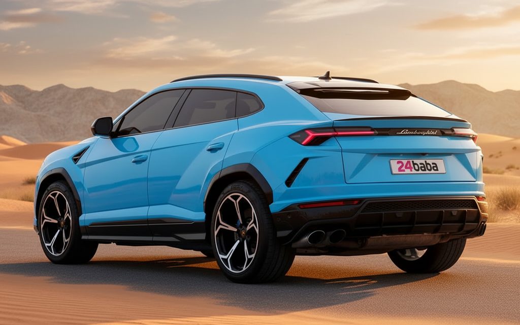 Lamborghini Urus 2020 Blue side profile – rental in Dubai