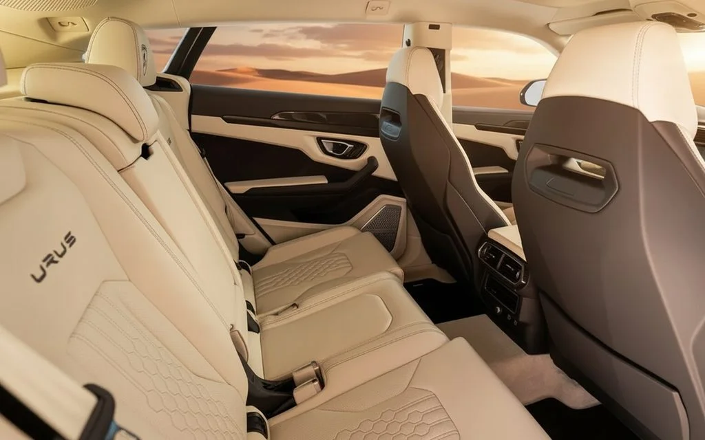 Lamborghini Urus 2025 leather seats and cabin – rental in Dubai