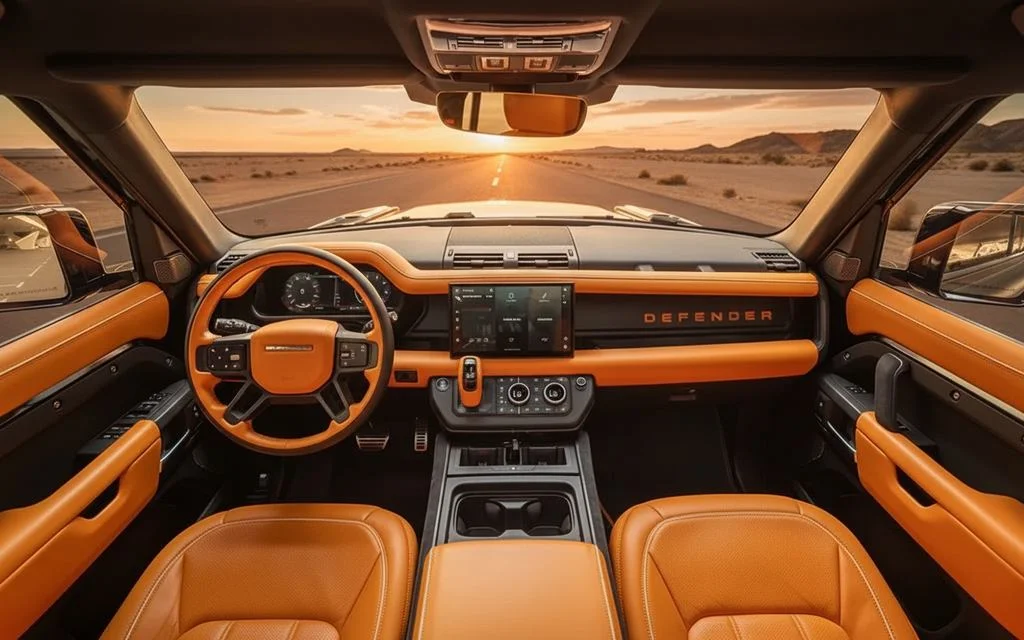 LandRover Defender 2023 interior view showing trim