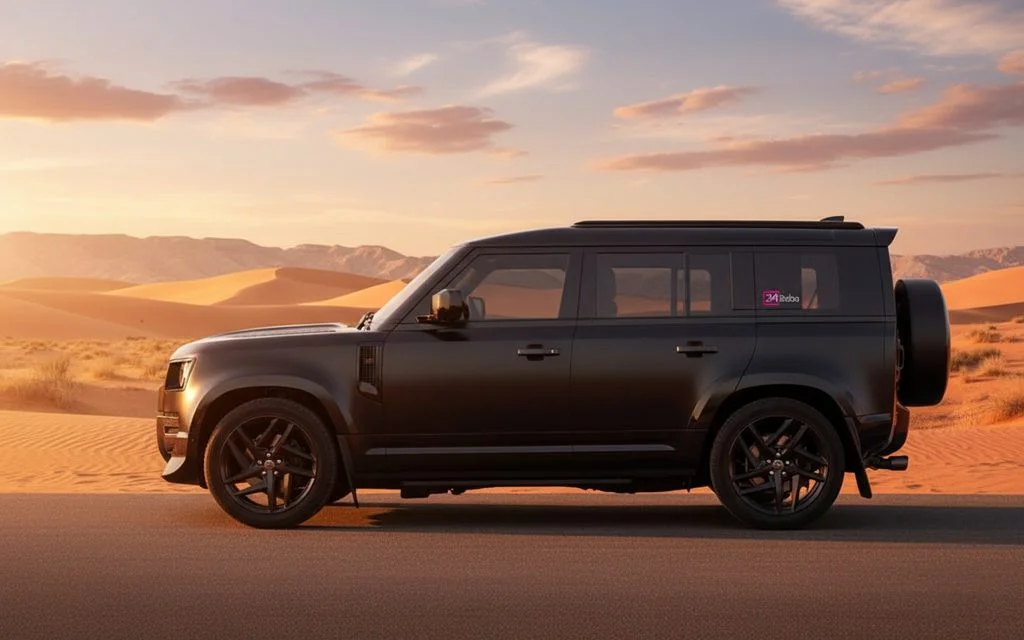 LandRover Defender 2023 Black side profile