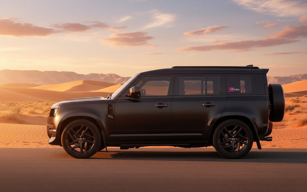 LandRover Defender 2023 Black side profile