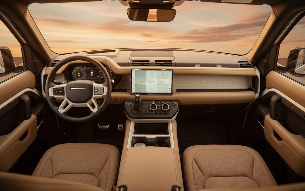 LandRover Defender 2025 interior view showing trim