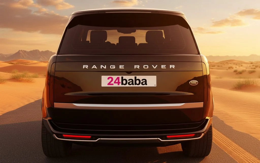 LandRover RangeRoverHse 2023 Black rear view showing taillights – rental in Dubai