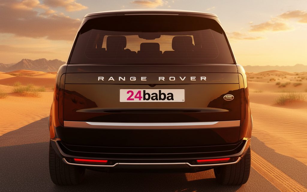 LandRover RangeRoverHse 2023 Black rear view showing taillights – rental in Dubai