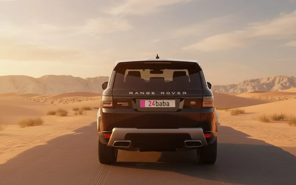 LandRover RangeRoverSport 2021 Black rear view showing taillights – rental in Dubai