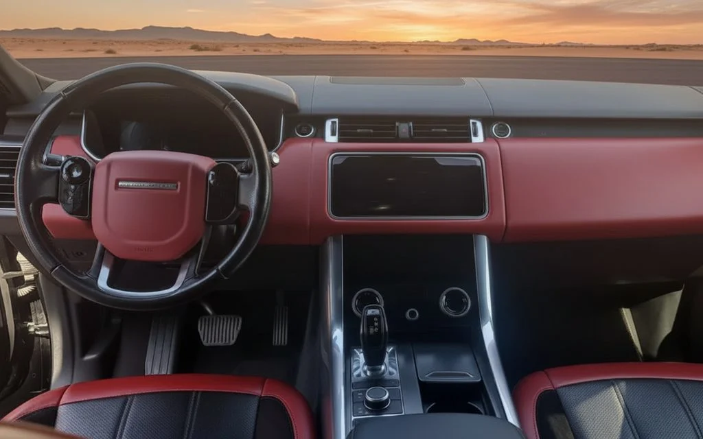 LandRover RangeRoverSport 2021 interior view showing trim – rental in Dubai
