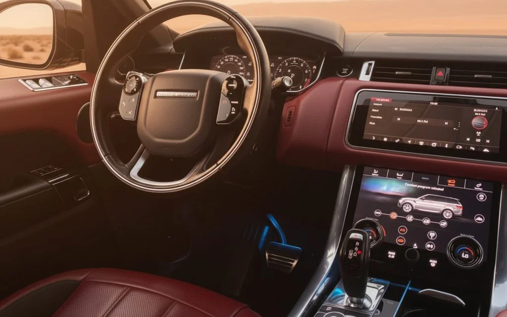 LandRover RangeRoverSport 2025 interior view showing trim – rental in Dubai