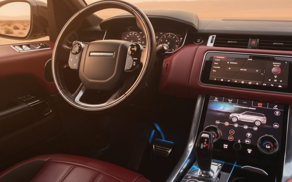 LandRover RangeRoverSport 2025 interior view showing trim – rental in Dubai