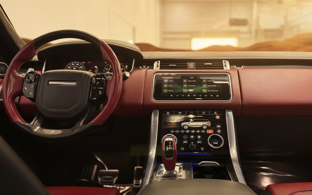 LandRover RangeRoverSport 2021 interior view showing trim – rental in Dubai