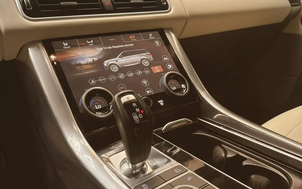 Land Rover Range Rover Sport 2022 interior view showing trim – rental in Dubai