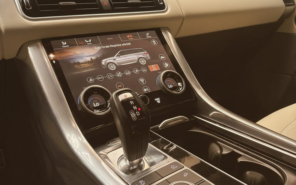 Land Rover Range Rover Sport 2022 interior view showing trim – rental in Dubai