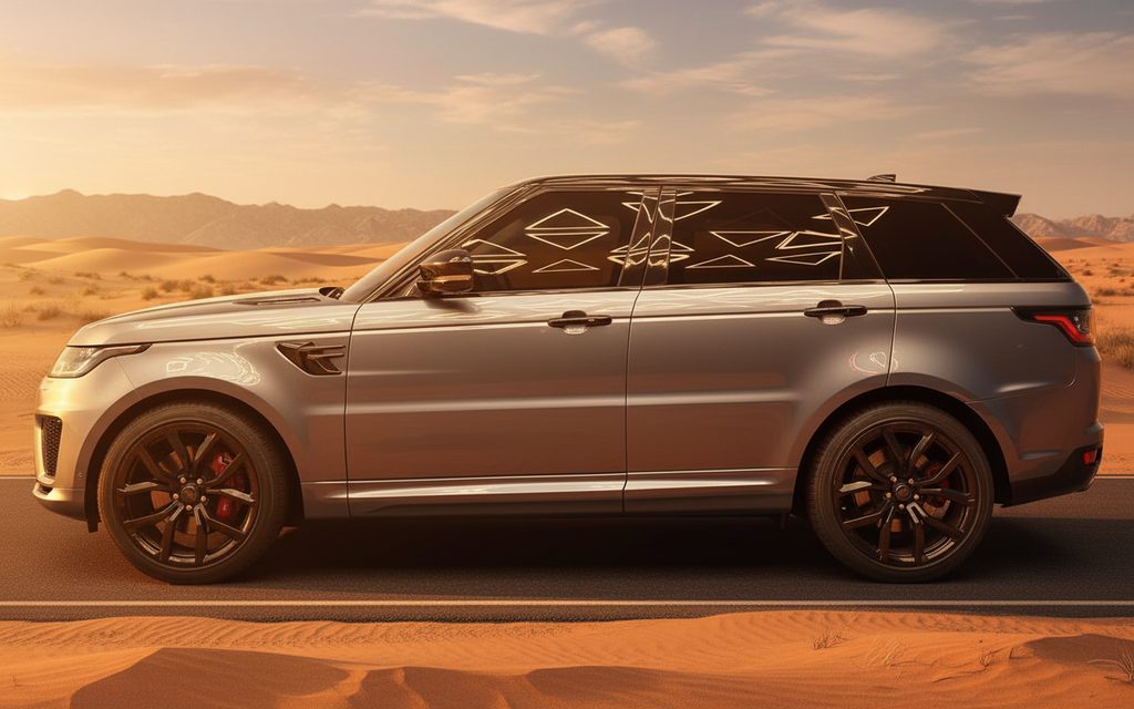 Land Rover Range Rover Sport 2022 Silver side profile – rental in Dubai