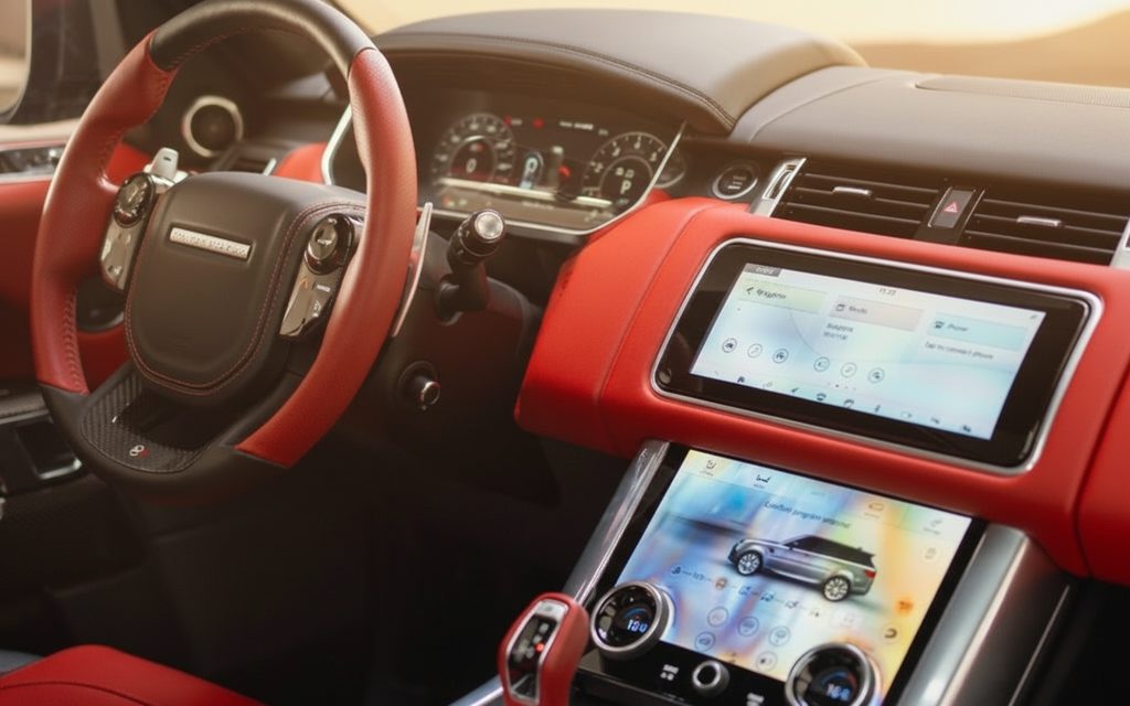 LandRover RangeRoverSvr 2022 interior view showing trim – rental in Dubai