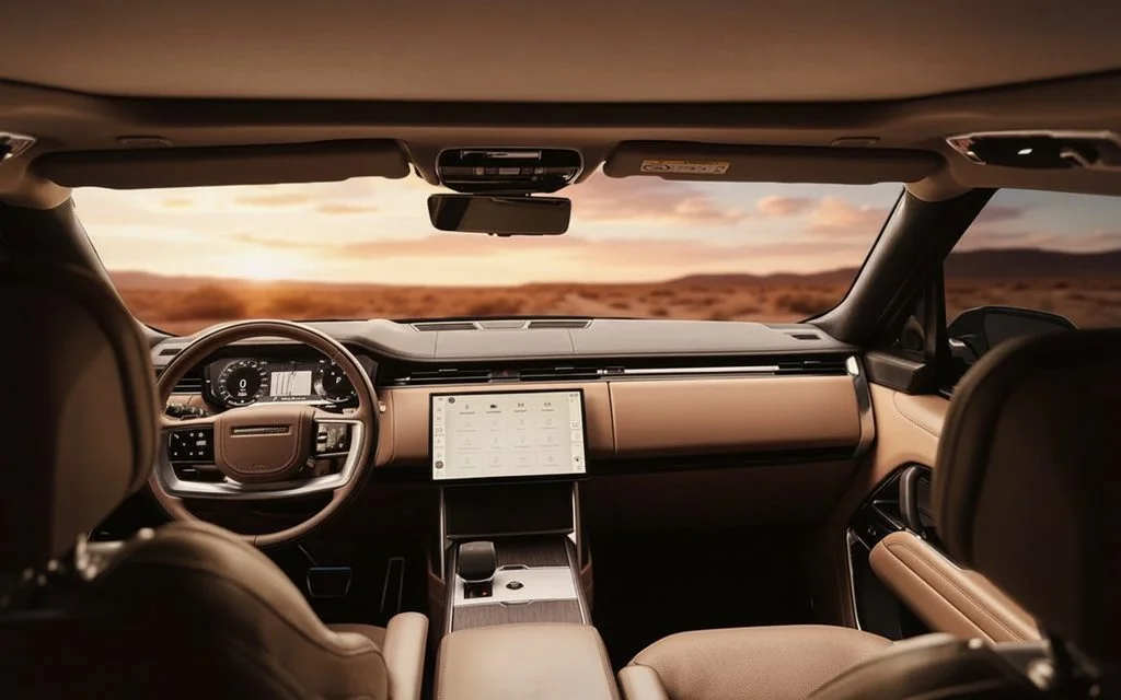 LandRover RangeRoverVogueHse 2024 interior view showing trim – rental in Dubai