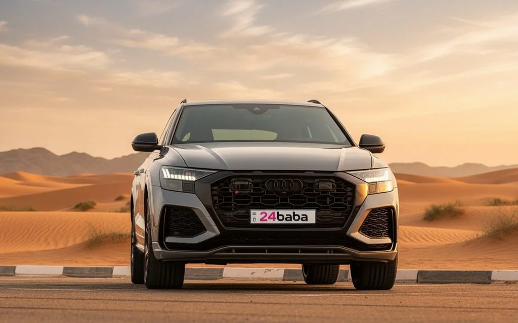 Audi RsQ8 2022 Grey front view with headlights