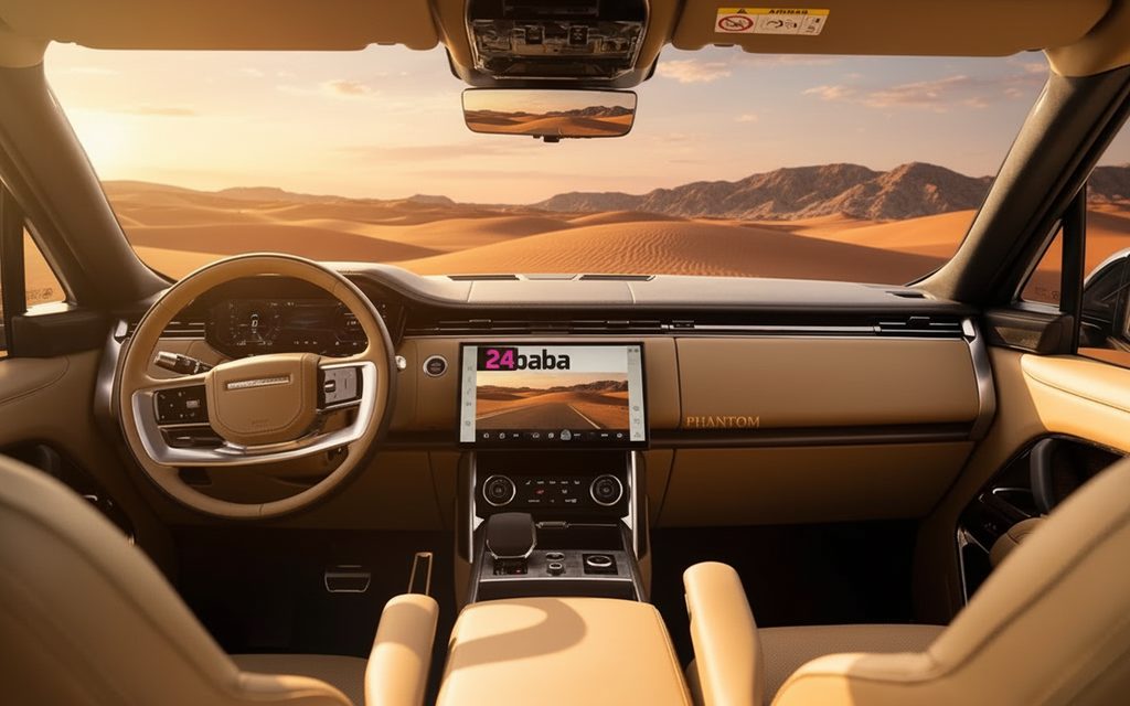 LandRover RangeRover 2022 interior view showing trim – rental in Dubai