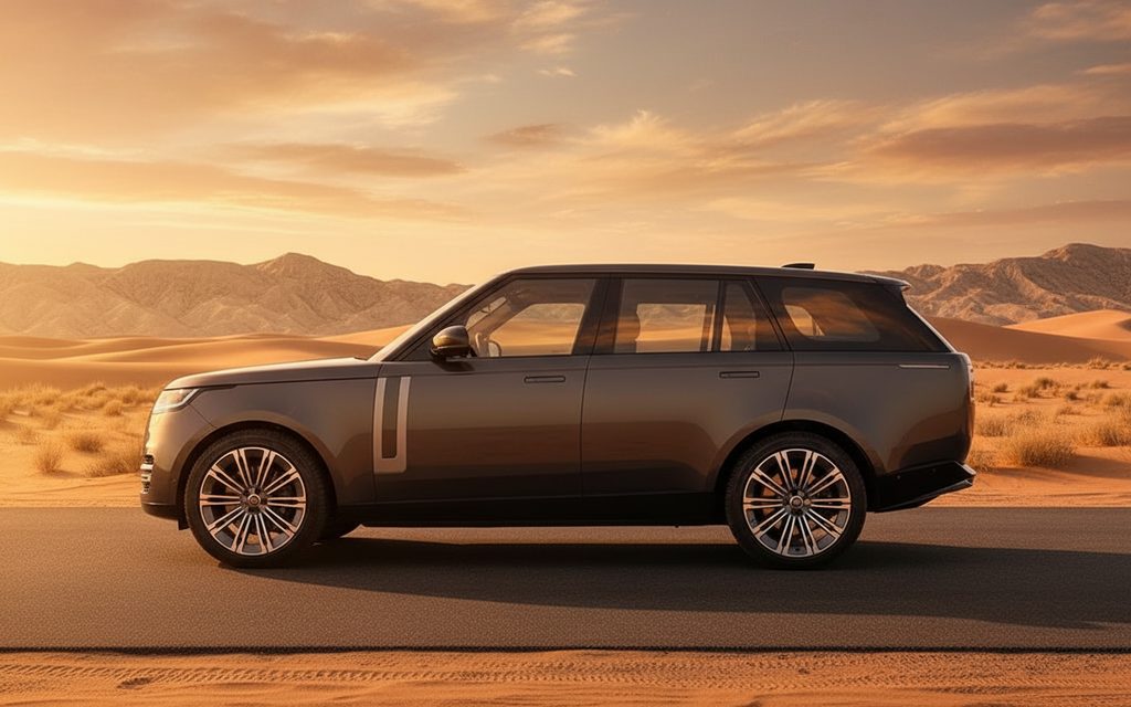 LandRover RangeRover 2022 Brown side profile – rental in Dubai