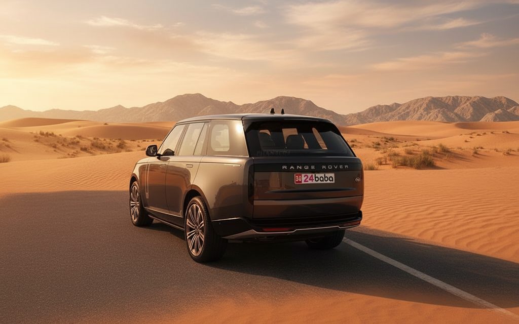 LandRover RangeRover 2022 Brown rear view showing taillights – rental in Dubai