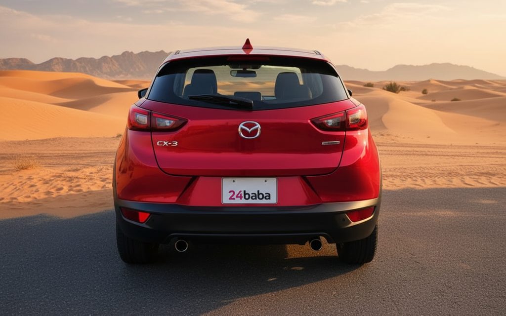 Mazda Cx 3 2025 Red rear view showing taillights – rental in Dubai