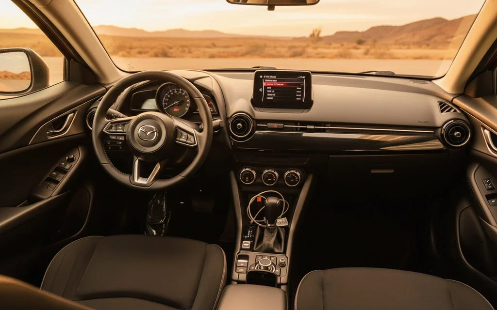 Mazda Cx 3 2025 interior view showing trim – rental in Dubai