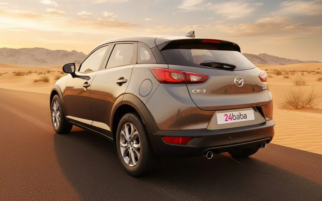 Mazda Cx 3 2025 within rear view showing taillights – rental in Dubai