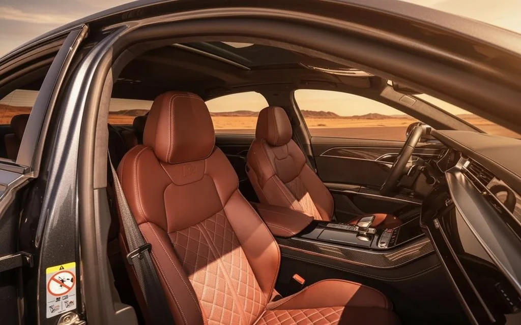 Audi S8 2022 interior view showing trim – rental in Dubai