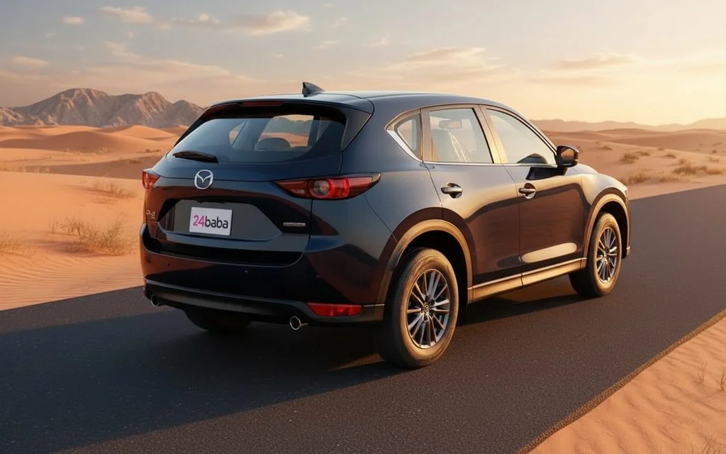 Mazda Cx 5 2021 Black rear view showing taillights – rental in Dubai