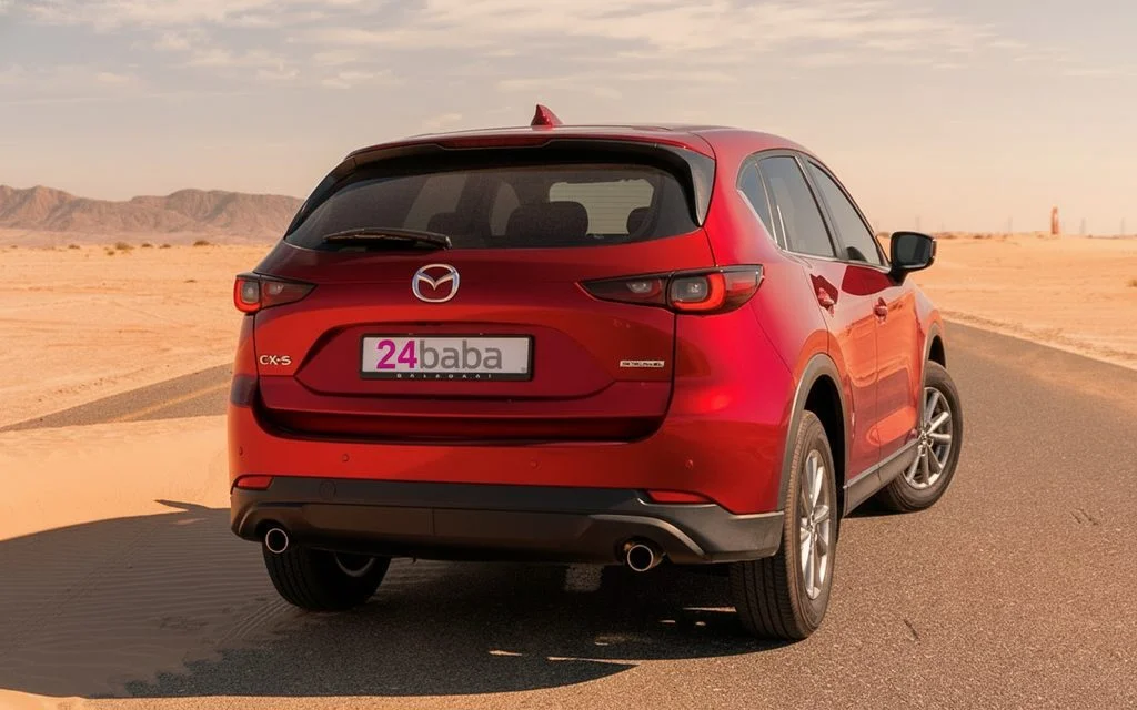 Mazda Cx 5 2023 Red rear view showing taillights – rental in Dubai