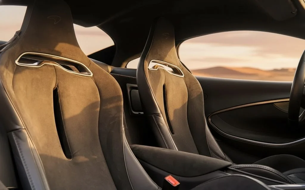 Mclaren Artura 2024 leather seats and cabin – rental in Dubai