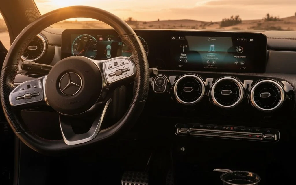 Mercedes Cla200 2022 interior view showing trim