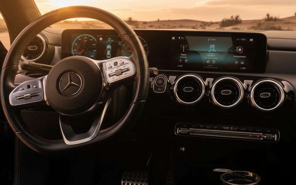 Mercedes Cla200 2022 interior view showing trim