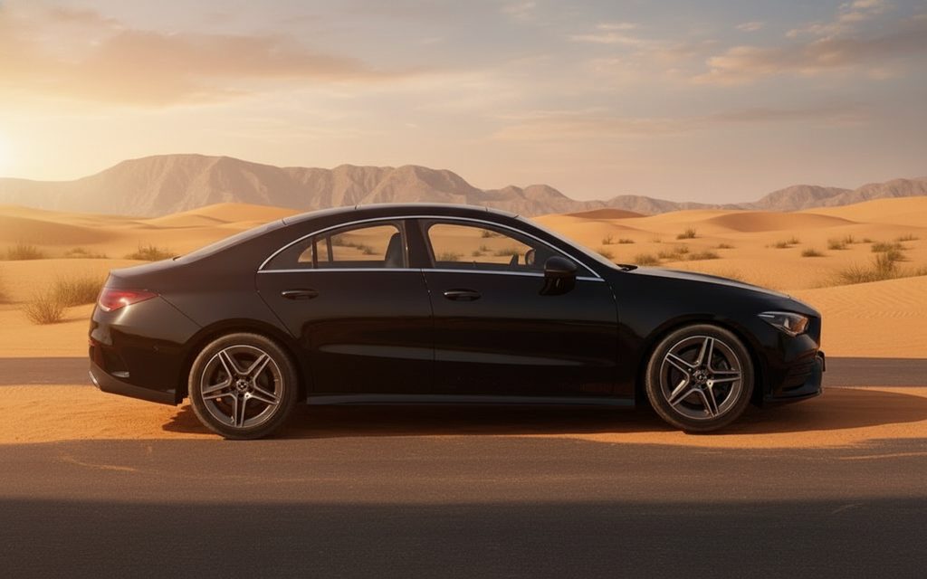Mercedes Cla200 2022 Black side profile