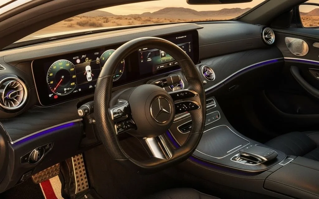 Mercedes Cls300 2022 interior view showing trim – rental in Dubai