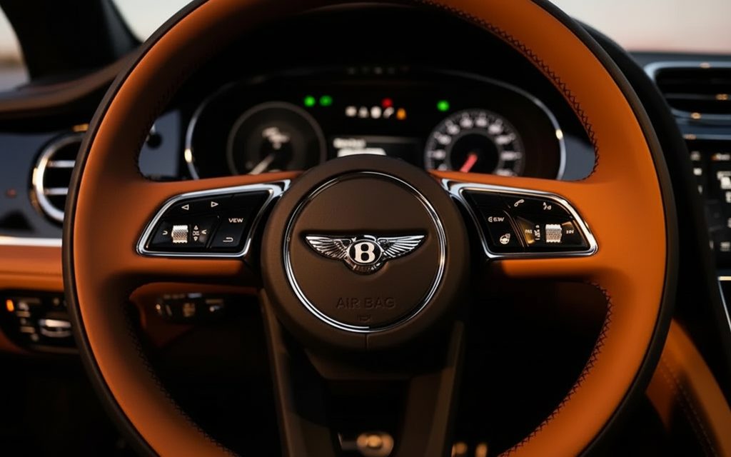 Bentley Bentayga 2022 interior view showing trim – rental in Dubai