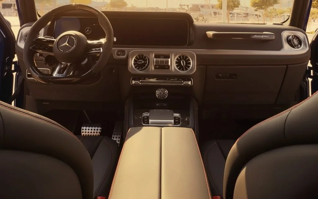 Mercedes G63 2025 interior view showing trim