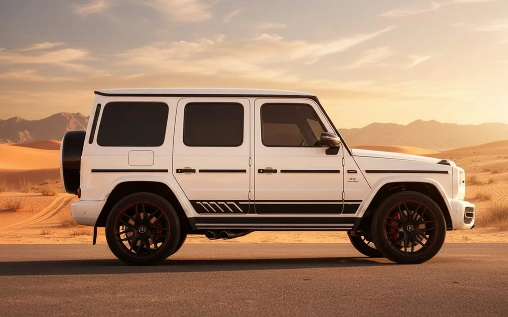 Mercedes G63 2025 White side profile
