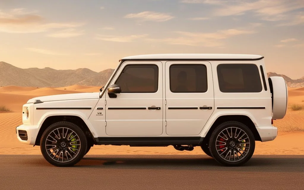 Mercedes G63 2025 White side profile